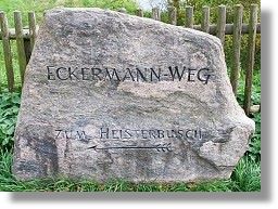 Bleckede, Anfang des Eckermann-Wanderwegs