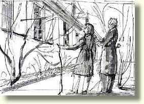 Goethe und Eckermann beim Bogenschie&szlig;en