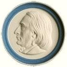 Johann Peter Eckermann, Porzellanmedaillon, 2007