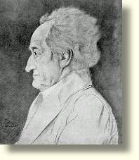 Goethe, Zeichnung von J. L. Sebbers, 1826
